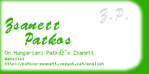 zsanett patkos business card